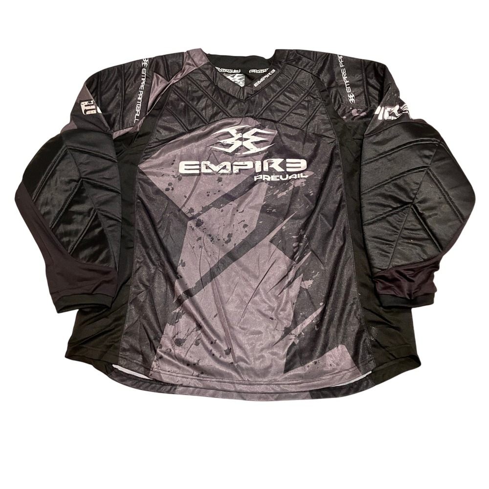 Empire Prevail Paintball Jersey Mens 3XL Black Grey Padded Chest Elbows Tactical